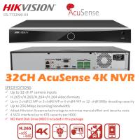 HIKVISION DS-7732NXI-K4 32 Kanal 4 Sata x 10 TB HDD H.265+ 4K ACUSENSE NVR Kayıt Cihazı